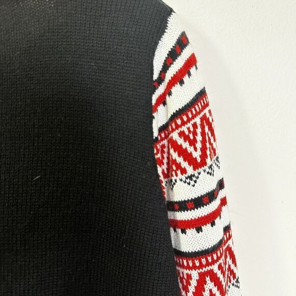 Women’s Holiday Time Ugly Christmas Elf  Sweater Bells Bling Swinging Legs Large - Picture 8 of 11